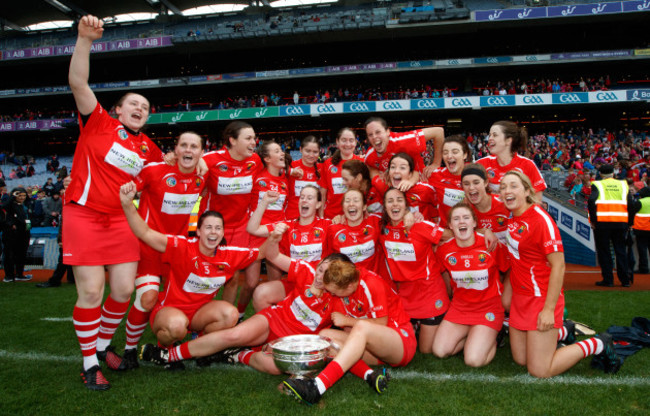 The Cork team celebrate winning