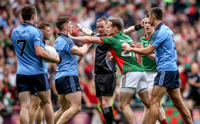 Joe McQuillan awards Mayo a penalty