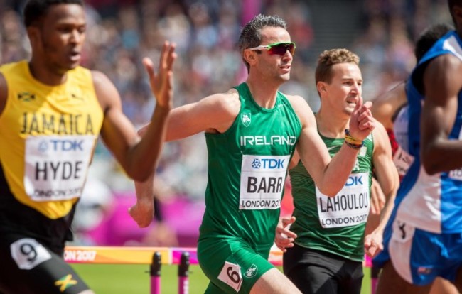 Thomas Barr on his way to finishing fifth
