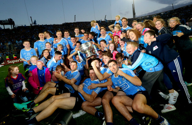 The Dublin team celebrate