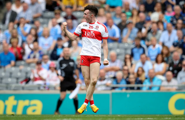 John Paul Devlin celebrates a score