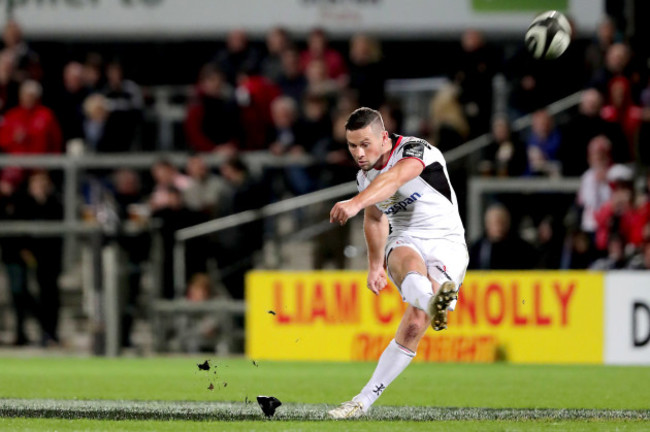 John Cooney kicks a penalty