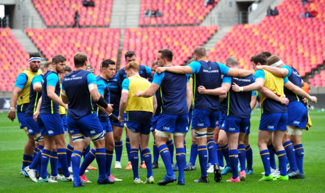 The Leinster team ahead of the game