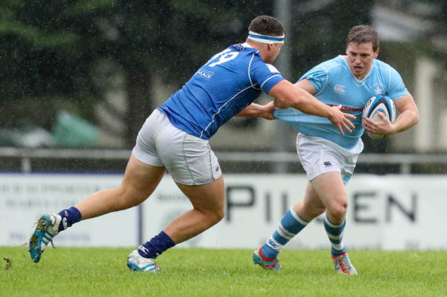 Darragh McDonnell tackles Neil Cronin