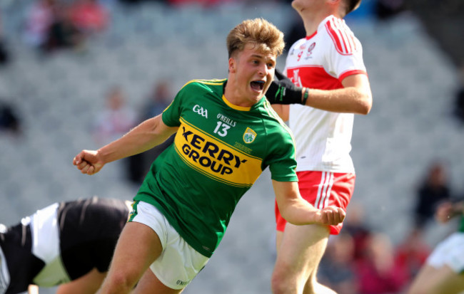 Fiachra Clifford celebrates scoring their third goal