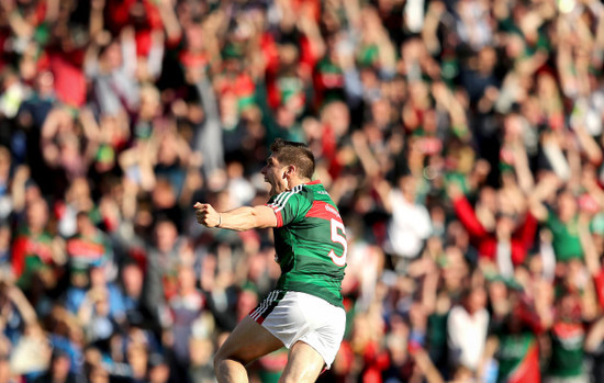 Lee Keegan celebrates scoring