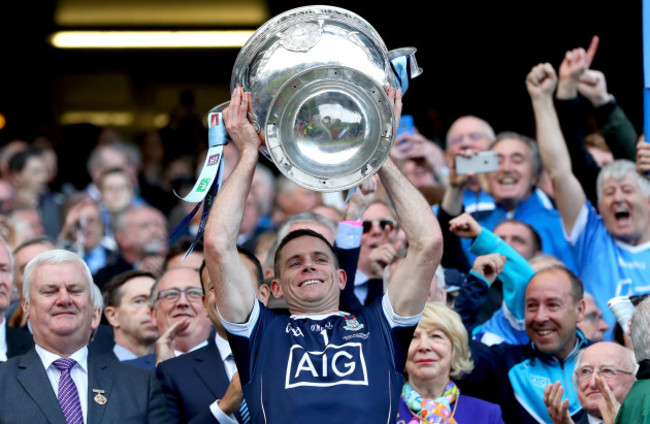 Stephen Cluxton lifts the Sam Maguire Cup