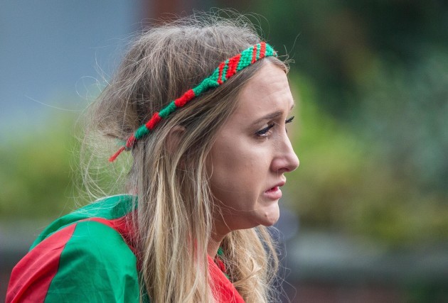 A Mayo fan dejected after the game