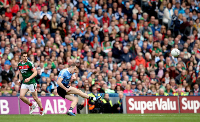 Dean Rock kicks the winning point