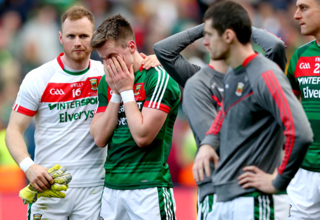 Robert Hennelly consoles Cillian O’Connor