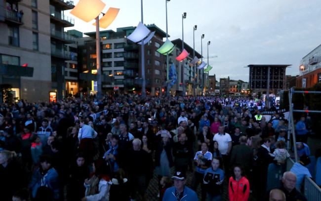 Dublin fans at the reception