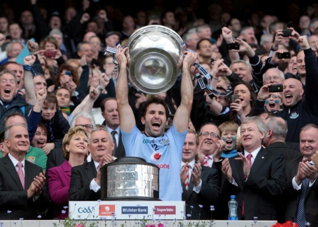 Bryan Cullen raises the Sam Maguire