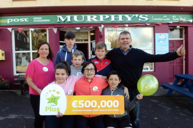 Bare Island Cork sell Euromillions &euro;500,000 ticket bere island lotto seller034
