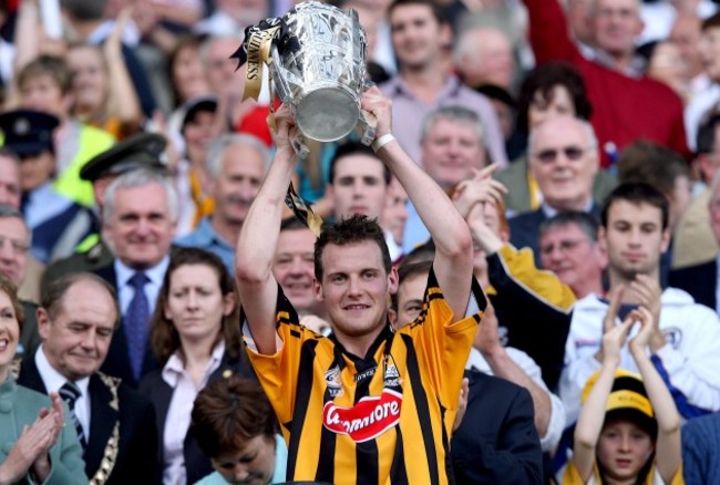 Jackie Tyrrell lift the Liam McCarthy Cup