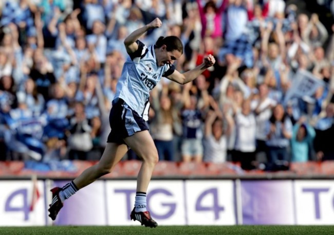 Sinead Aherne celebrates her goal