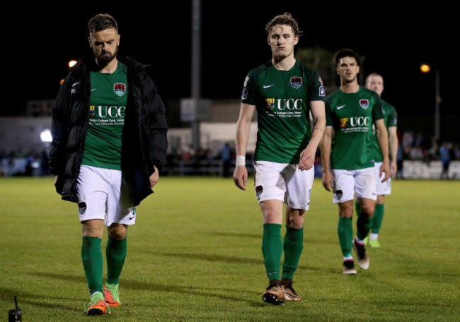 Greg Bolger and Kieran Sadlier dejected after the game