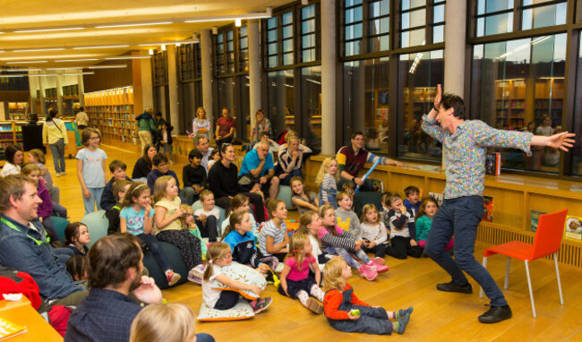 22nd September 2017 - Pictured at the Lexicon Library on Culture Night was Niall de Búrca with his unique style of storytelling. Photo by Peter Cavanagh - Must Credit No reproduction Fee