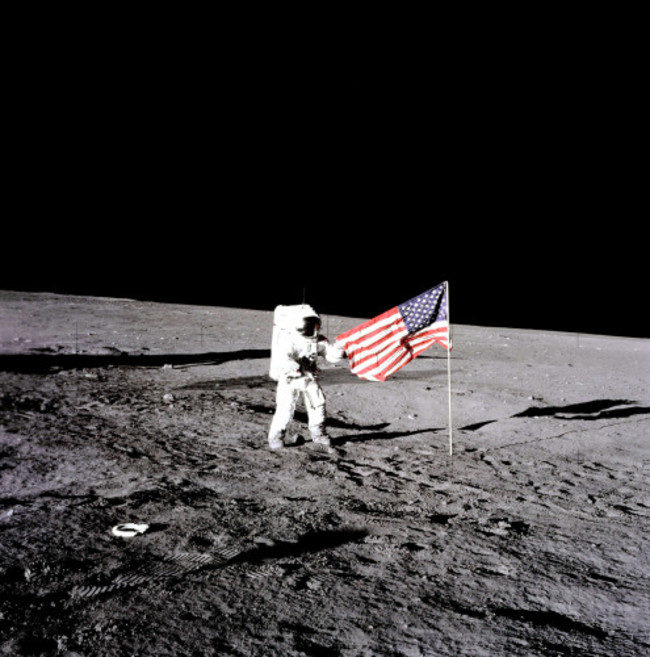 NASA Apollo 12 Astronaut Pete Conrad Spacewalk on the Moon
