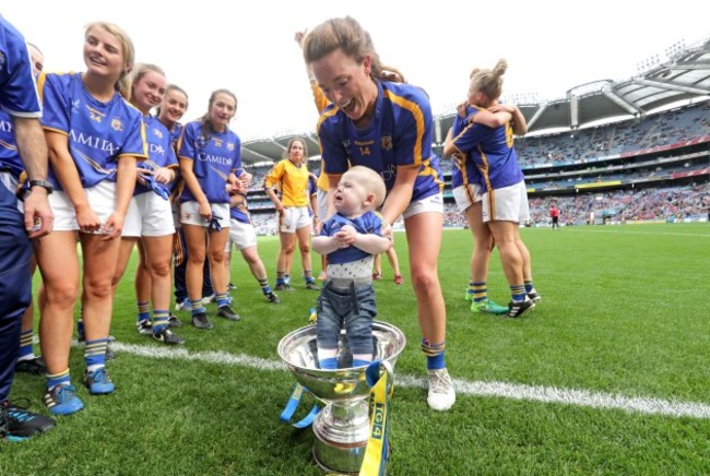 Gillian O'Brien celebrates with Harry Hayes