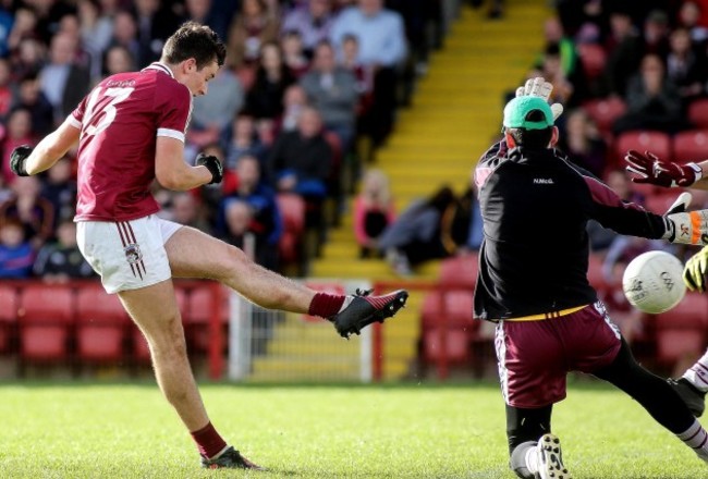 Shane McGuigan scores a goal