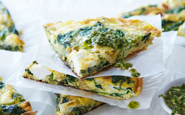 spinach-goats-cheese-frittata