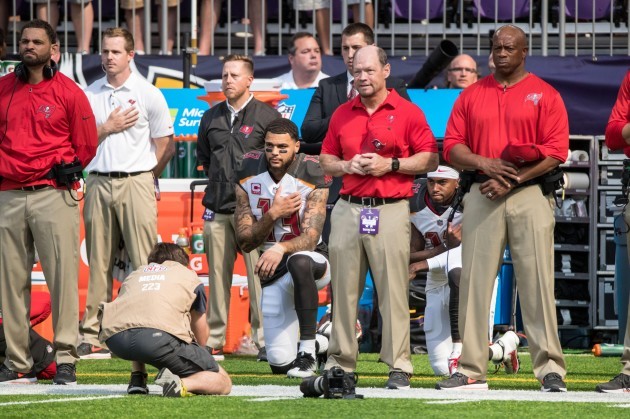 NFL PLayers and Owners Protest During Singing of National Anthem