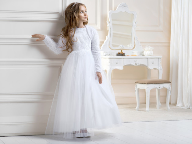 castle and carriages communion dresses