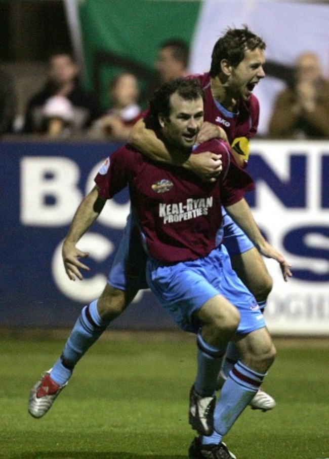 Paul Keegan and Declan O'Brien celebrate 23/9/2005