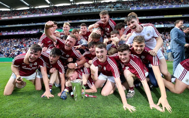 Galway celebrate after the game