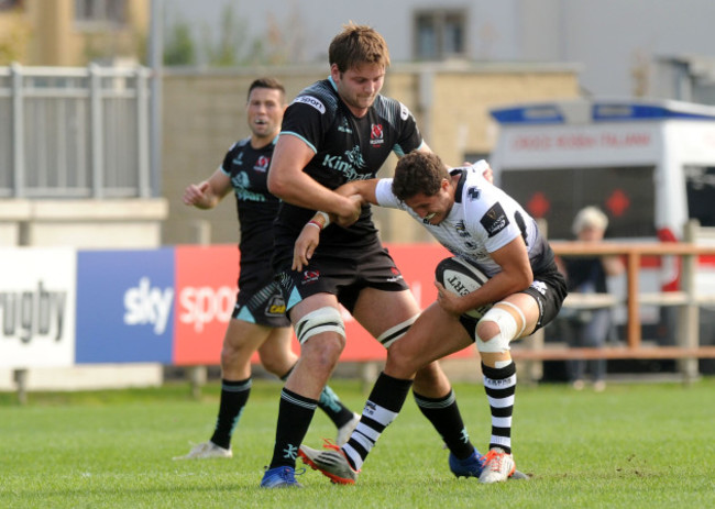 Marcello Violi tackled by Iain Henderson