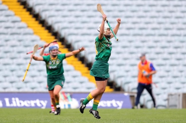 Jane Dolan celebrates at the final whistle