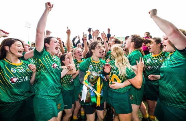 Meath celebrate after the game