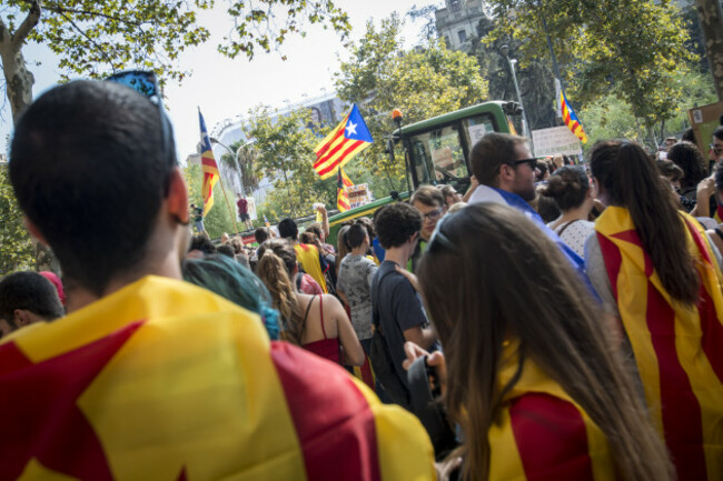 Spain: Farmers in the streets of Barcelona