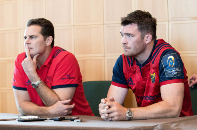 Rassie Erasmus with Peter O'Mahony