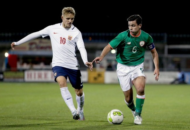 Joshua Cullen with Martin Odegaard