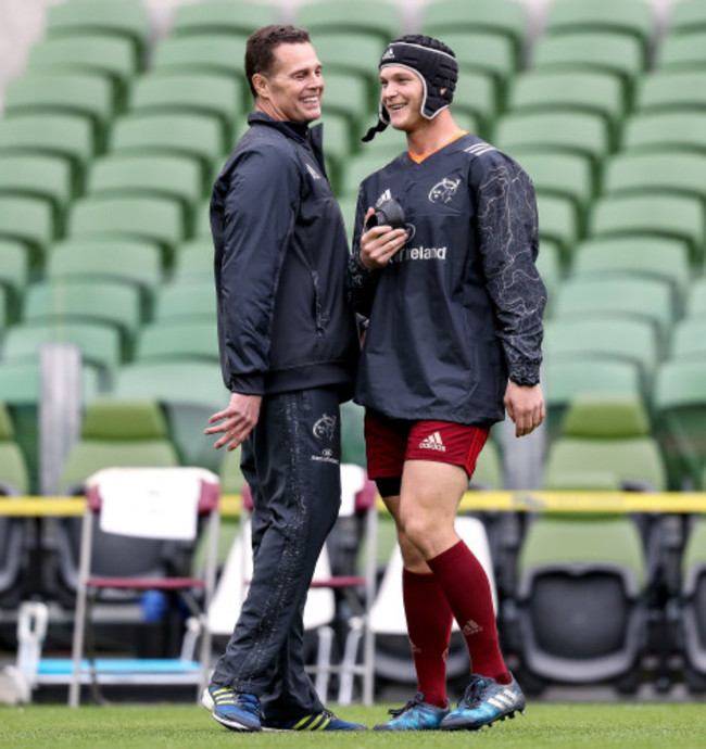 Rassie Erasmus with Tyler Bleyendaal