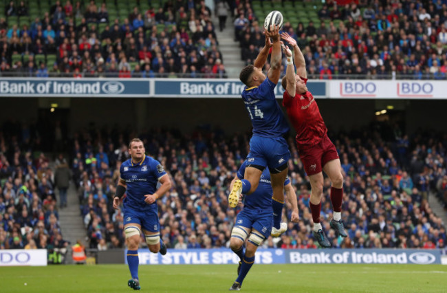 Keith Earls with Adam Byrne