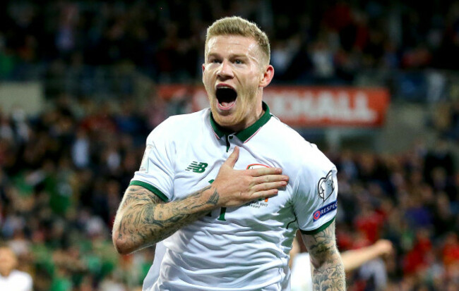 James McClean celebrates scoring his sides opening goal