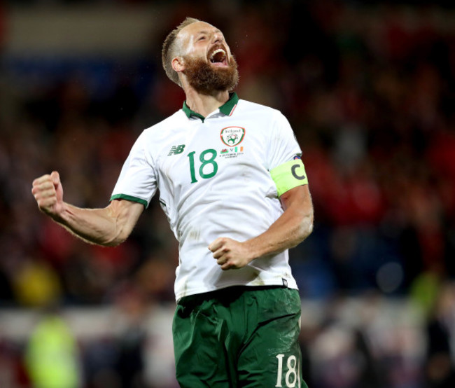 David Meyler celebrates after the game