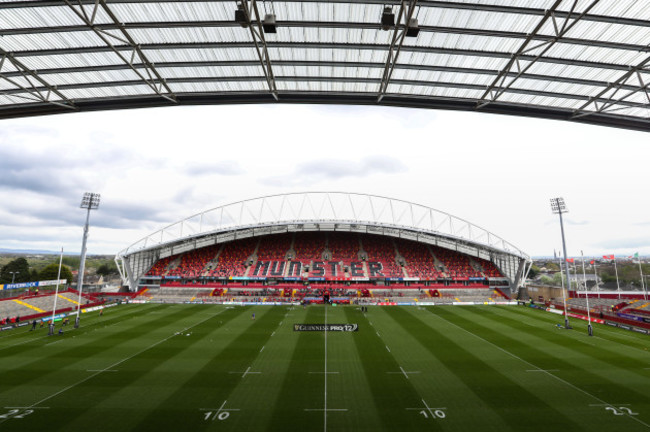 A view of Thomond Park before the game