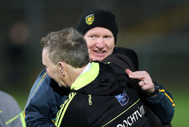 Donegal manager Declan Bonner celebrates after the game