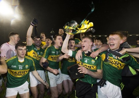 Kerry celebrate with the trophy