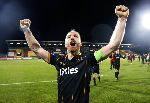 Stephen O'Donnell celebrates after the game