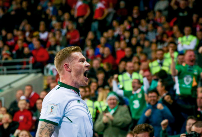 James McClean celebrates scoring his sides opening goal