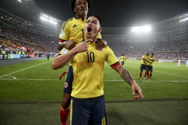 Peru Colombia Wcup Soccer