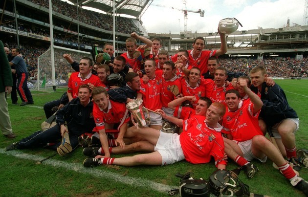 Cork players celebrate victory