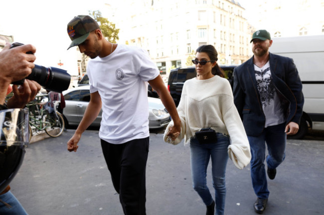 France: Younes Bendjima and Kourtney Kardashian In Paris