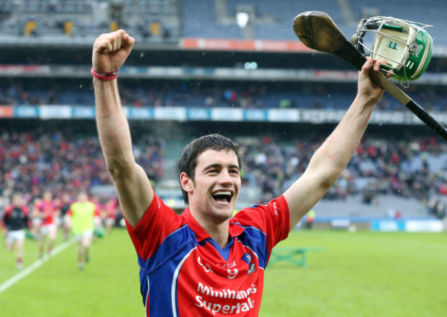 David Burke celebrates after the game