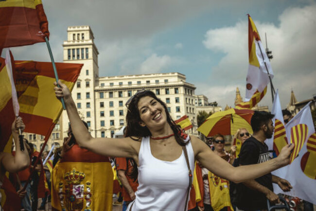 Thousands of Catalans Gather Against Independence