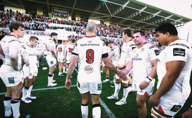 Ruan Pienaar says goodbye to the fans after the game